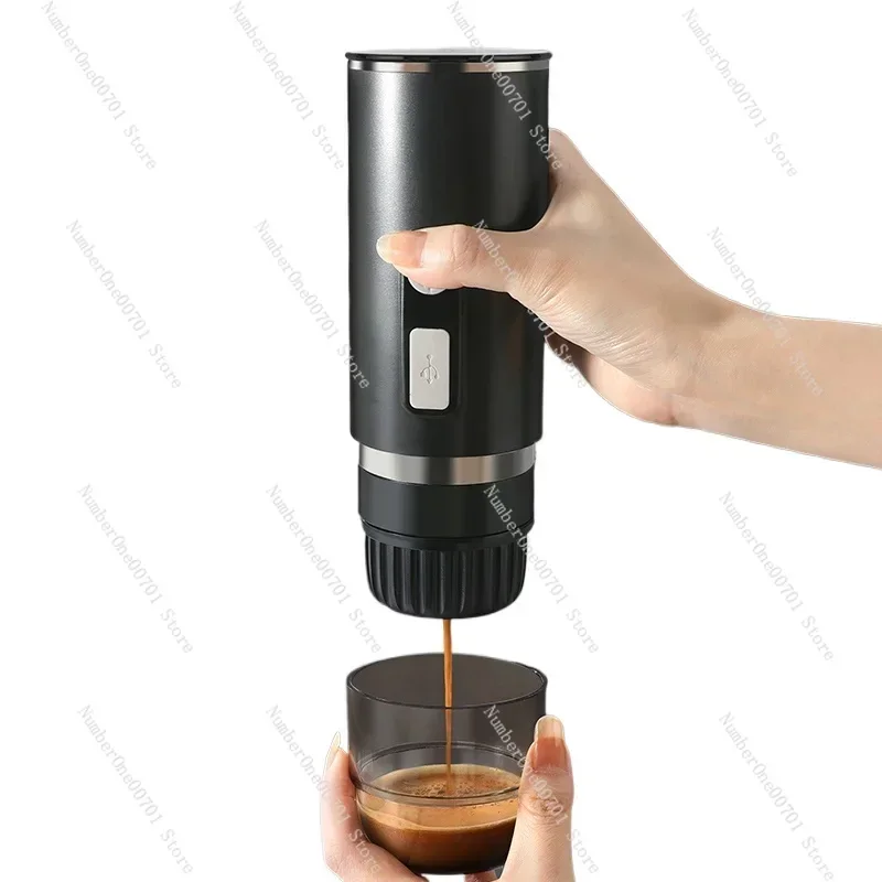 Portable Coffee Machine Electric Small Espresso Powder Capsules Dual Purpose Car Travel Outdoor