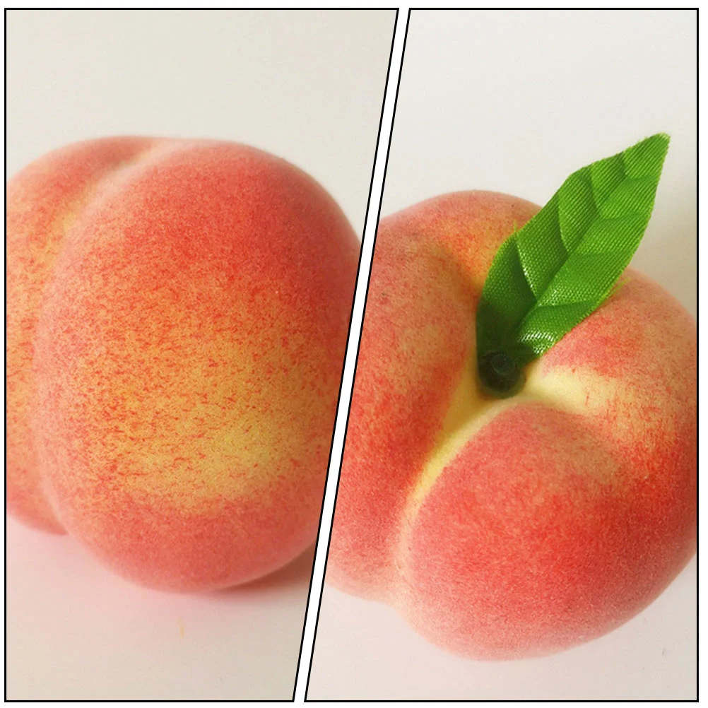 5pcs Delicate Peaches Artificial Lifelike Peaches Faux Peaches Decoration faux peach fruit fake peach fruit