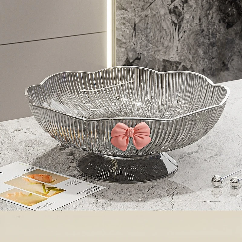 ら TrustHM4...”1 шт. пластиковая тарелка для конфет и фруктов для дома, журнальный столик, блюдо для конфет, высококачественное блюдо для размещения закусок, украшения