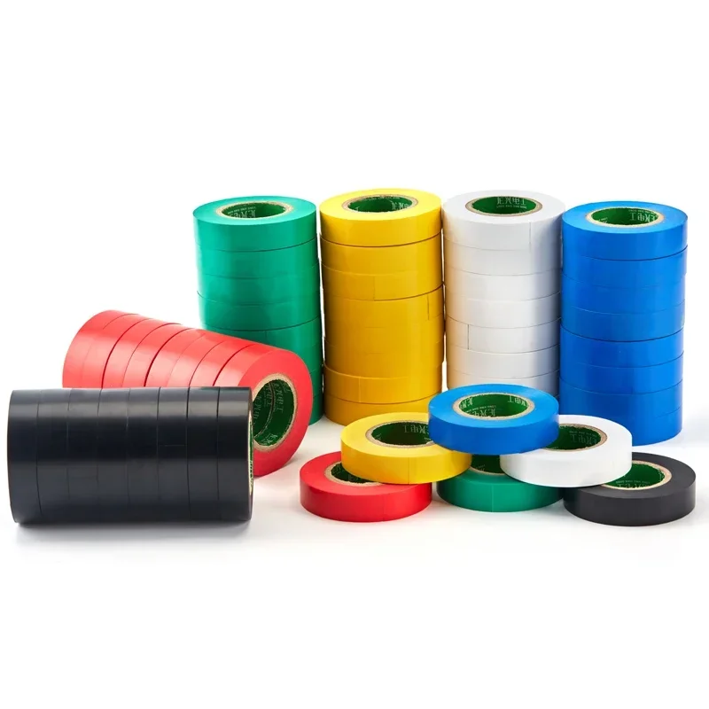 Farbiges Isolierband, PVC, verschleißfest, flammhemmend, bleifrei, isolierend, wasserdicht, Elektriker, Weiß, Schwarz, Rot, Blau, Grün