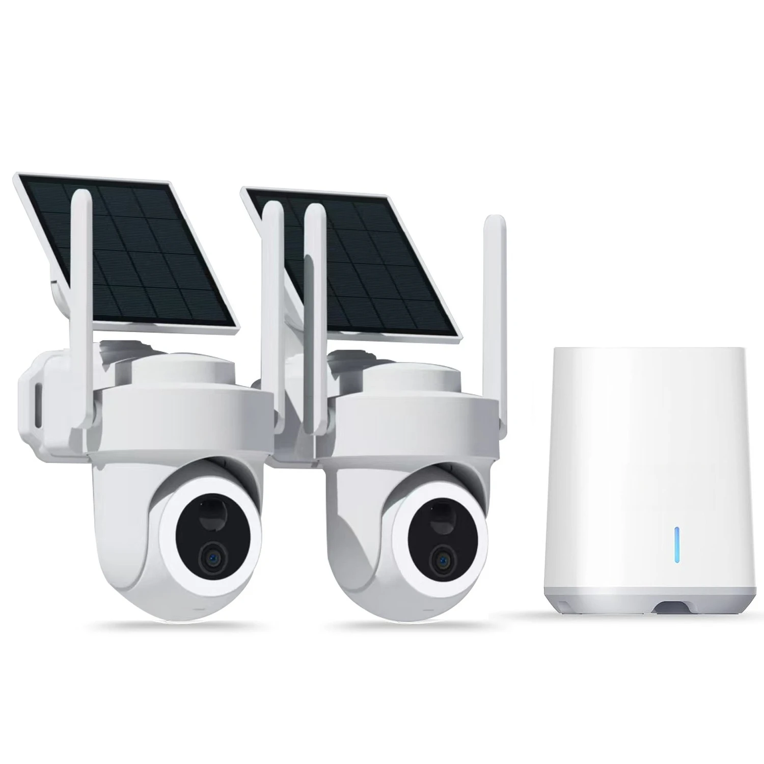 8 million pixel real 4Kwifi low power base station monitoring set Solar spherical camera intelligent monitoring