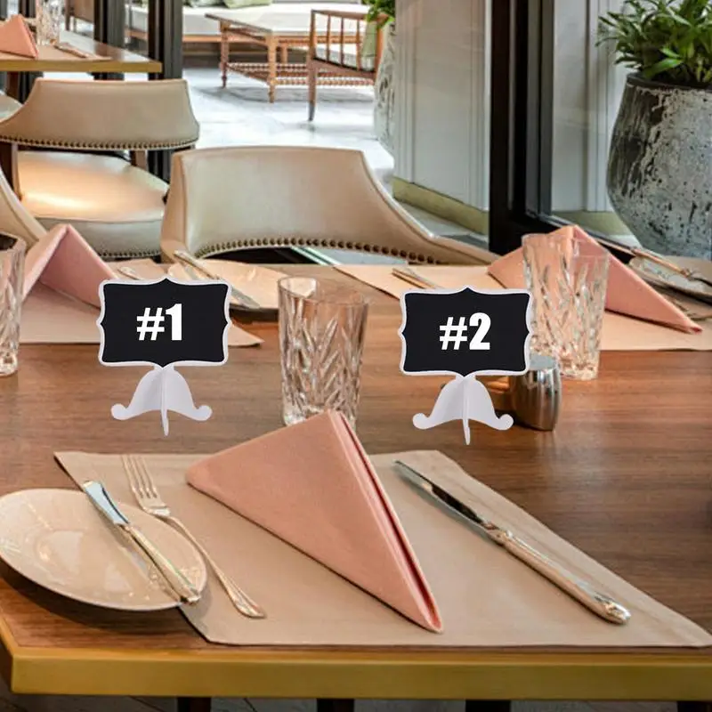 Desktop Chalkboard Sign 10pcs Message Board Signs With Stand Wooden Restaurant Food Display For Parties Decorations Weddings