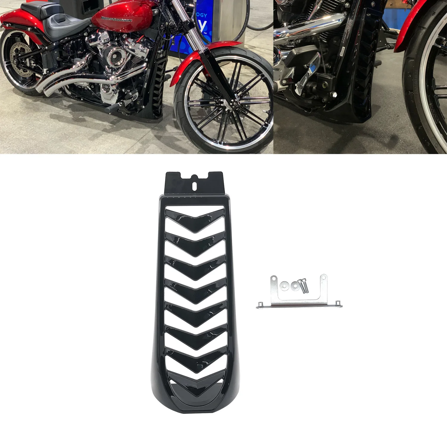 

Мотоциклетный передний спойлер на подбородок, обтекатель, крышка радиатора, защита для Harley Softail Breakout Street Bob Fat Bob FXBR 2018-2020