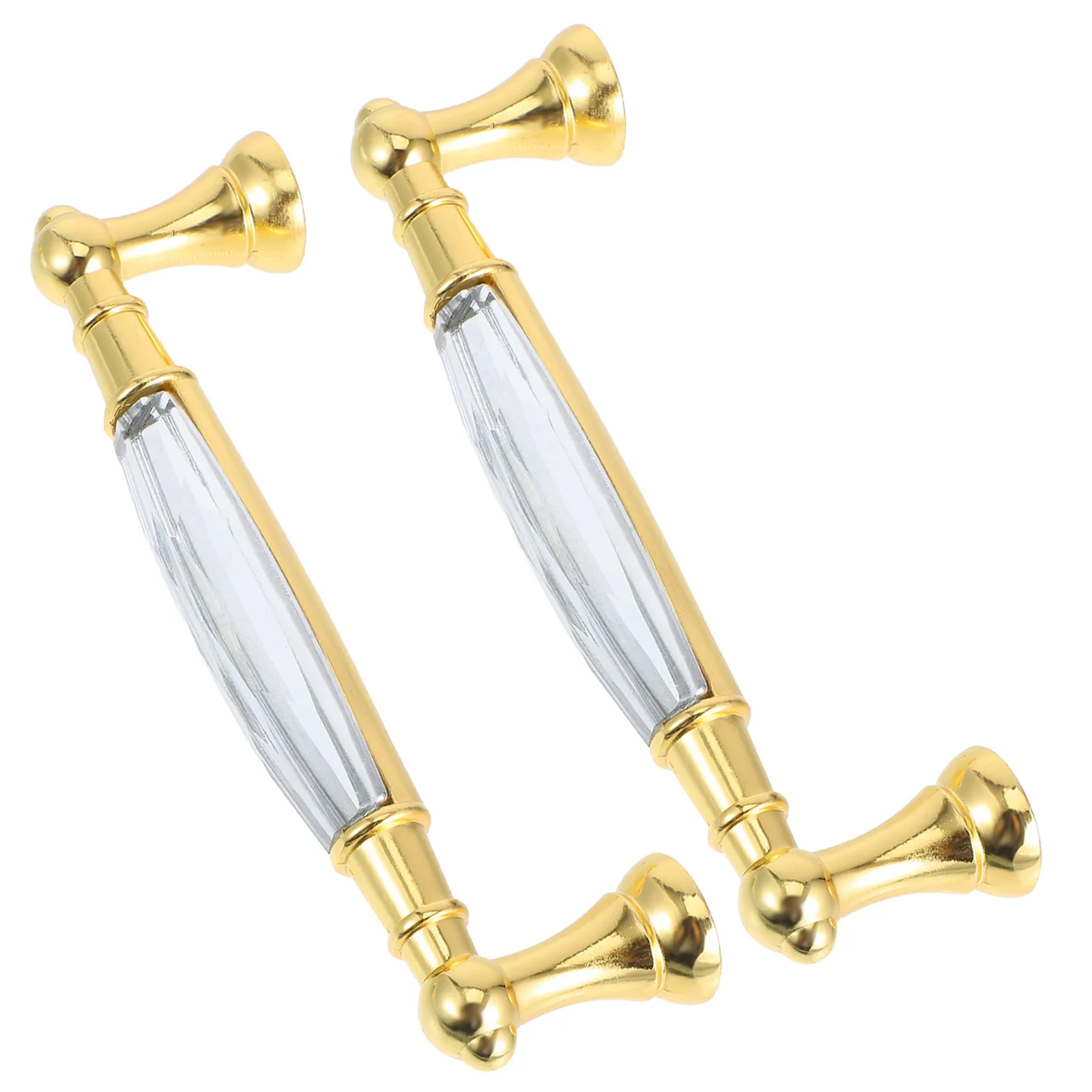 2Pcs Vibrant Crystal Glass Cabinet Knobs Elegant Long Drawer Handles for Kitchen Bathroom Furniture Upgrade Smooth Grip