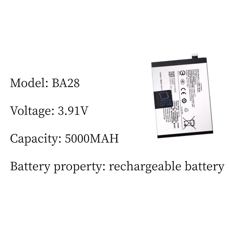 Replacement battery 3.91V 5000MAH BA28 suitable for Y200E/T200E/T3/T3X mobile phones 1 piece