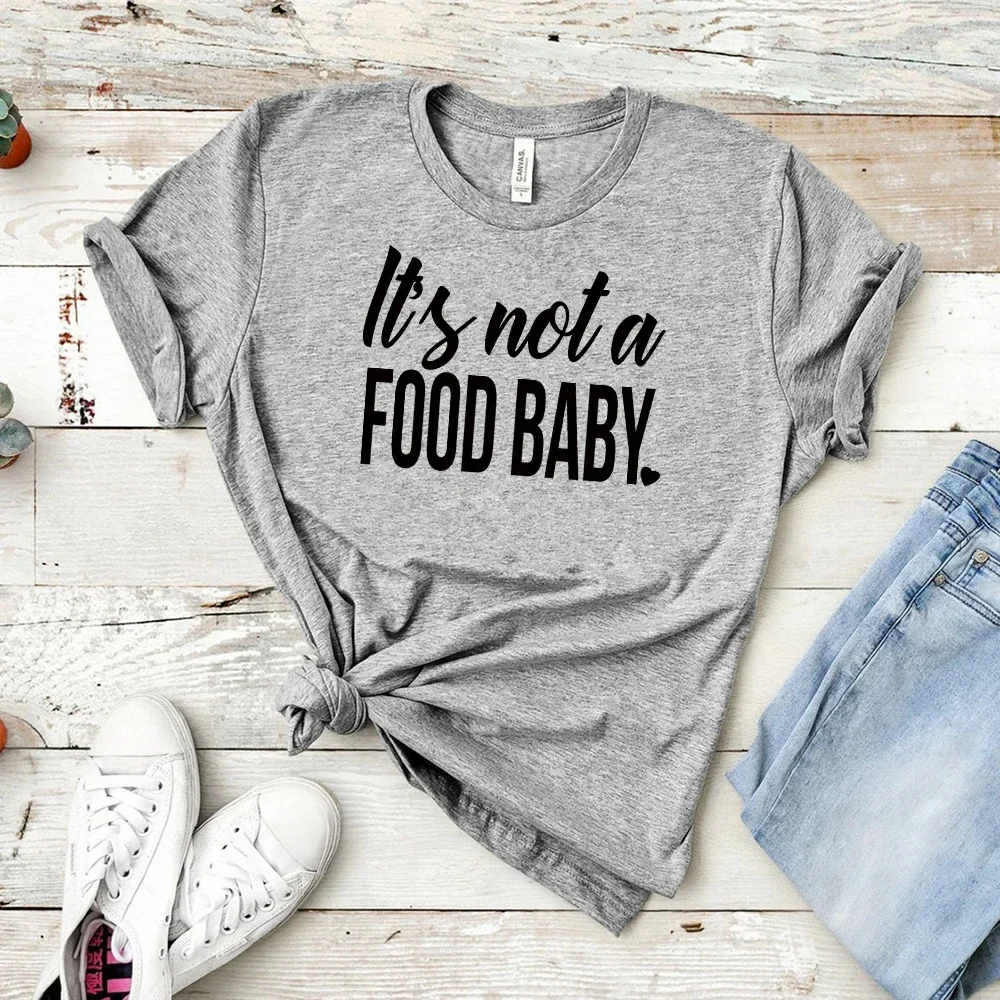 Pregnancy Reveal Shirt Pregnant AF Expecting tshirt Pregnancy Announcement Shirt It's Not a Food Baby Pregnant T-Shirt