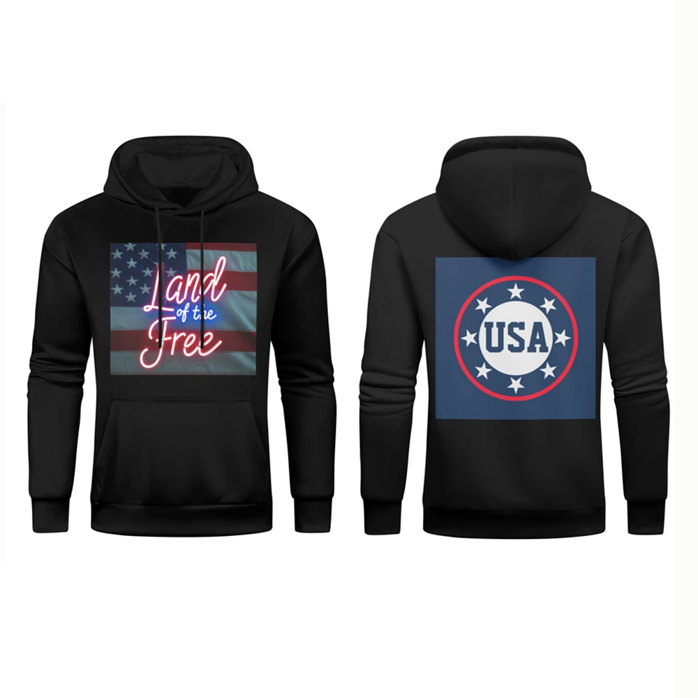 

US Stock Custom Premium Pullover Hoodie Personalized Sweatshirts 250g Men Women DIY Pictures Logo Hoodies (Front&Back Print)