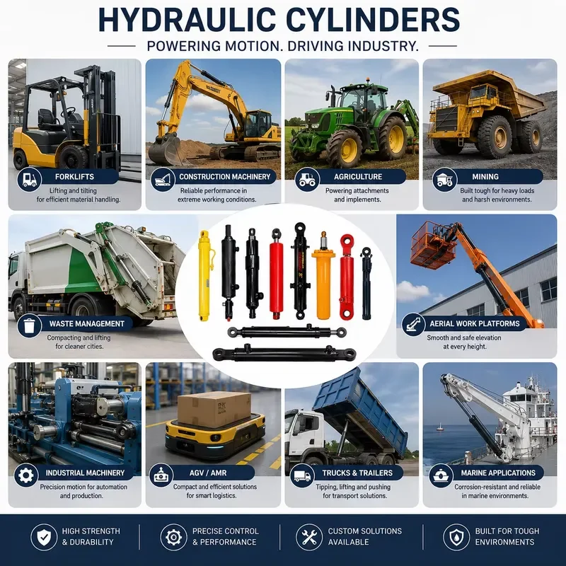 Made to Order Hydraulic Cylinder Manufacturer Custom Double Acting Telescopic Cylinder for Construction Machinery