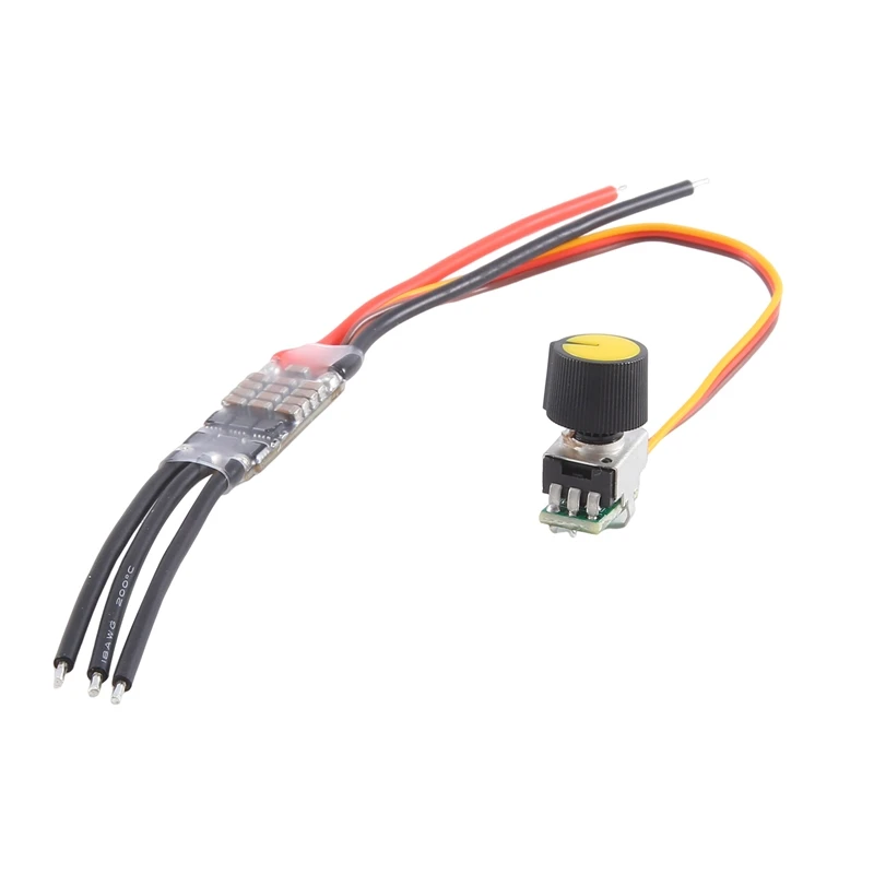 DC 7-26V Three-Phase Brushless Motor Driver DC Motor Drive Board Speed Controller Regulator With Potentiometer Durable (20A)