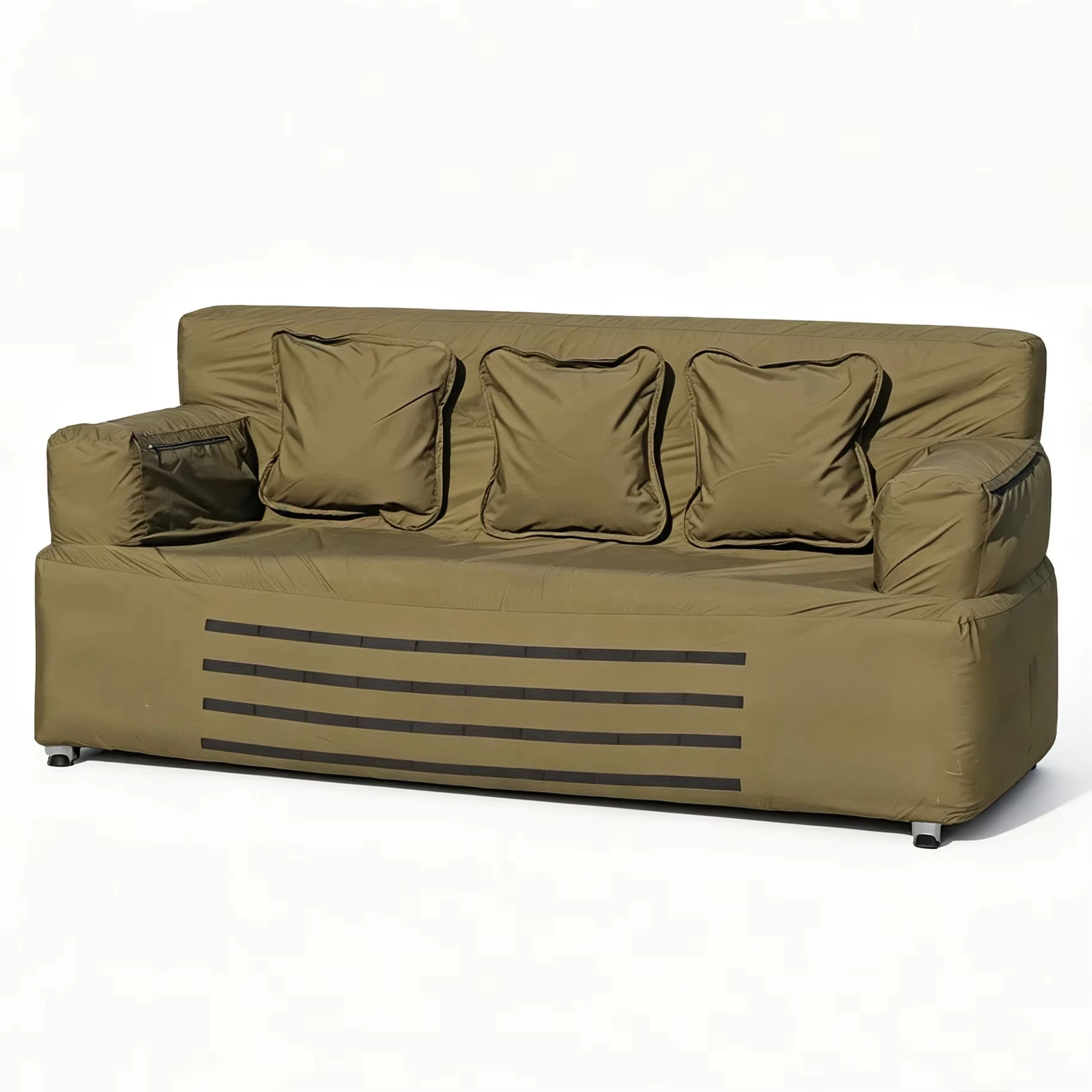 2-Seat built-in pump-inflatable sofa, PVC cover, modern design, portable and foldable, suitable for outdoor camping