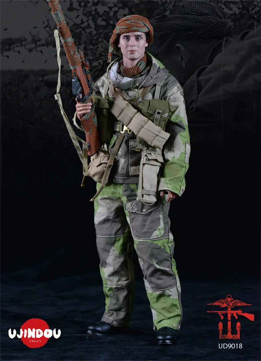 

UJINDOU UD9018 1/6 Male Soldier 1944 British Commando Sniper Full Set 12'' Action Figure Model Toy In Stock