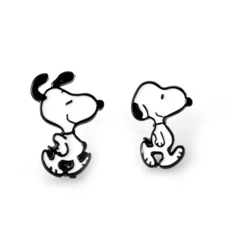 Snoopy Ear Studs Earrings for Women Creative Kawaii Cute Alloy 1Pairs/2Pcs Stud Earrings for Women Party Jewelry Trinket Gift