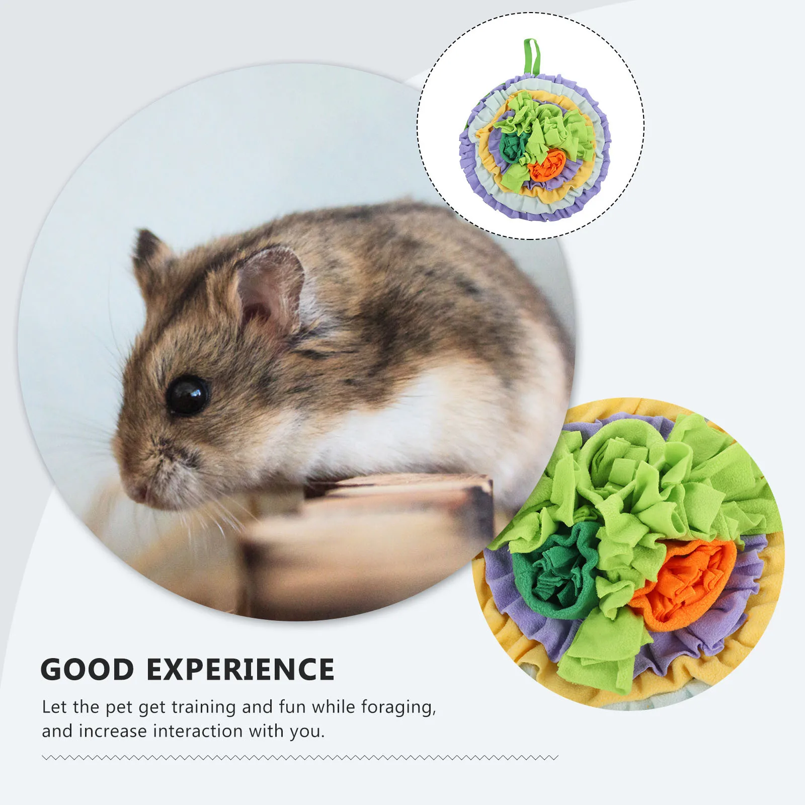 

Rabbit Foraging Mat Interactive Feeding Mat Comfort Snuffle Pad Small Pets Guinea Pigs Hamsters Foraging Game Pad Stress Relief