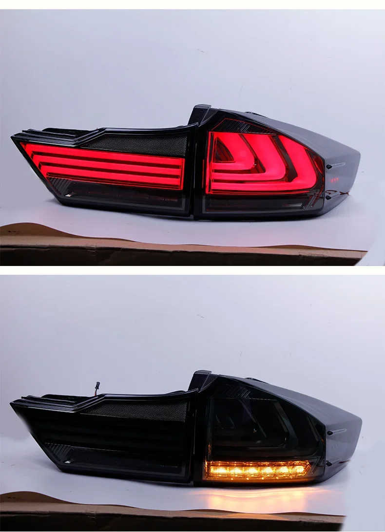 Tail light assembly for Honda city 15-19 LED driving lights brake lights streamer turn lights автомобильные товары 2 pcs
