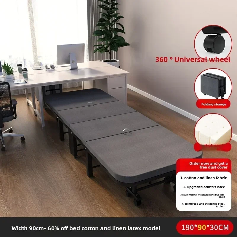 Household Goods Rollaway Bed Single Office Lunch Break Bed Nap Bed Portable Retractable Hidden Escort Bed Rollaway Bed Camp Bed