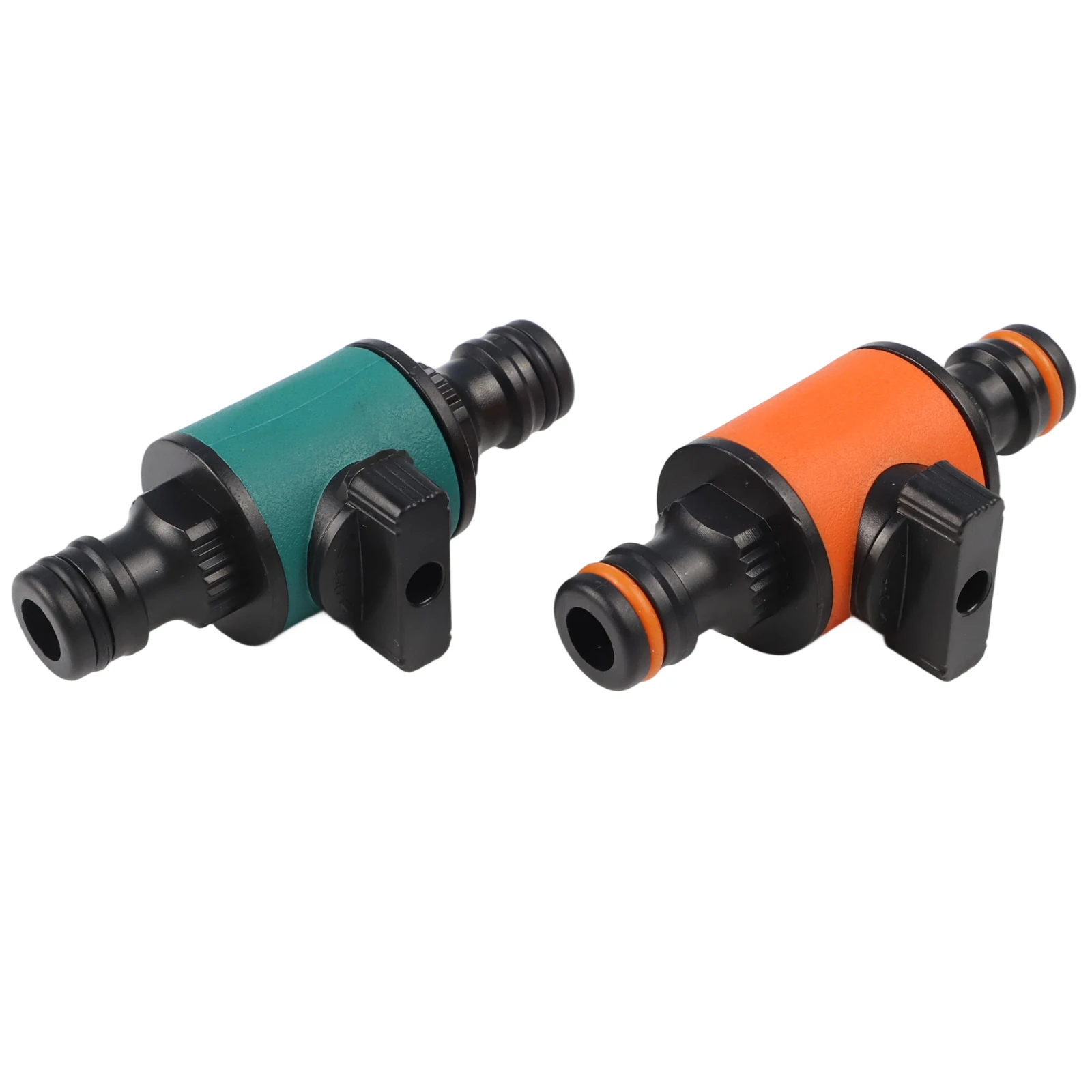 Two way Nipple Hose Connector Set 8 Pieces with Quick Release and Inline Shut Off Valve for Garden Watering Compatibility