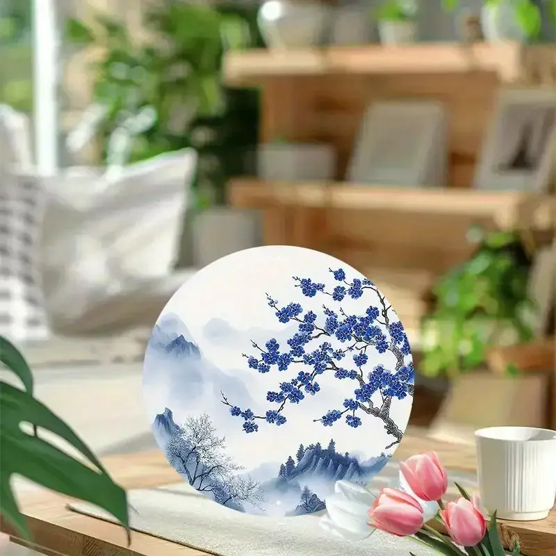 1 قطعة 2D علامة الزخرفية 2D شقة ، غرفة الديكور 1 8x8 بوصة (20x20 سنتيمتر) الألومنيوم معدن تسجيل جولة الألومنيوم مطعم مناسب ، Gar #4