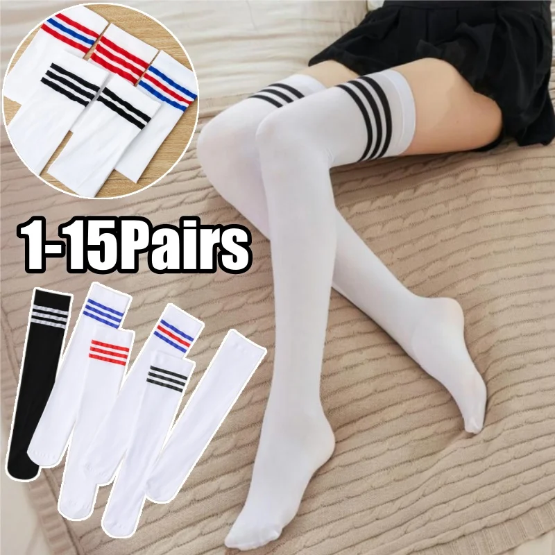 

Женские японские гольфы, противоскользящие весенне-летние осенние длинные чулки до бедра для колледжа, полупрозрачные модные носки