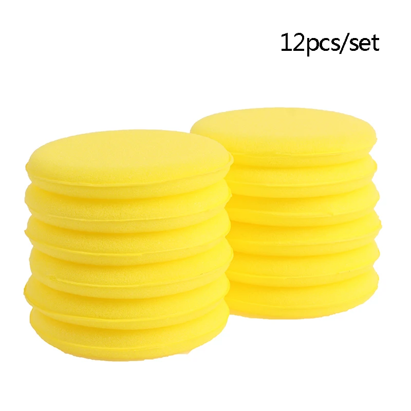 12Pcs/set Car Polish Pads Car Wash Foam Sponges Wax Foam Sponge Applicator Pads