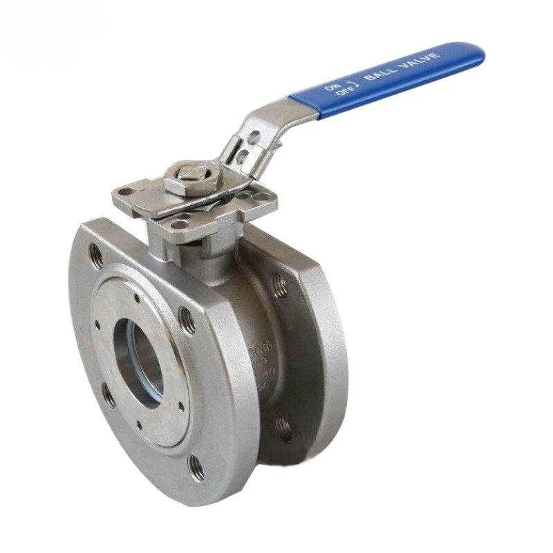 stainless steel plat thin wafer flanged italy ball valve water line pn16 dn40 40mm l