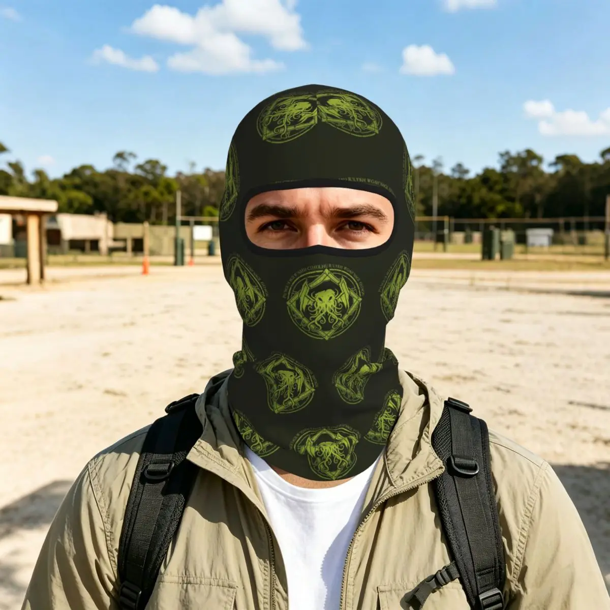 Cthulhu Lovecraft Chant Breathable Balaclava Full Face Mask Sun Protection Neck Gaiter For Motorcycle Cycling Fishing Outdoor