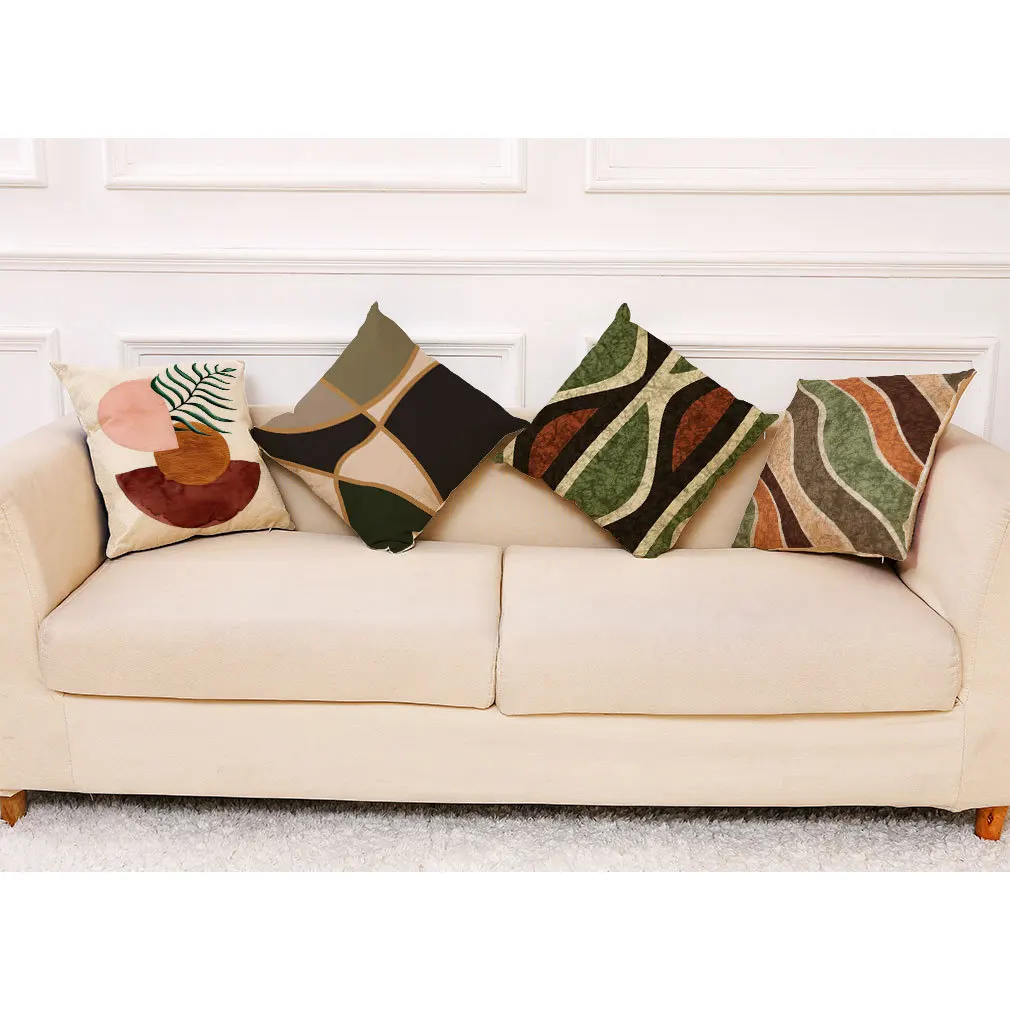 Linen Square Cushion Cover,single-sided Printed Pillowcase ,Home Decor ,Room Decor,Living Decor,Bedroom Decor