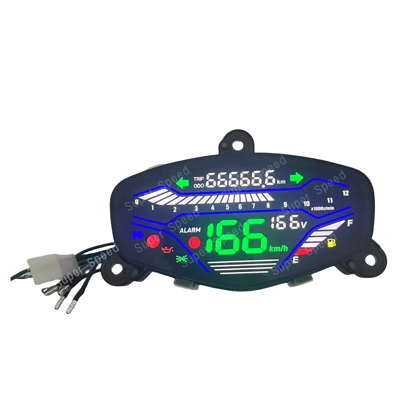 レッツ4 / アドレスV50 用 社外デジタルメーター 新品 デジタルメーターアセンブリアドレス V50 スズキレッツ 4 CA43A CA4BA