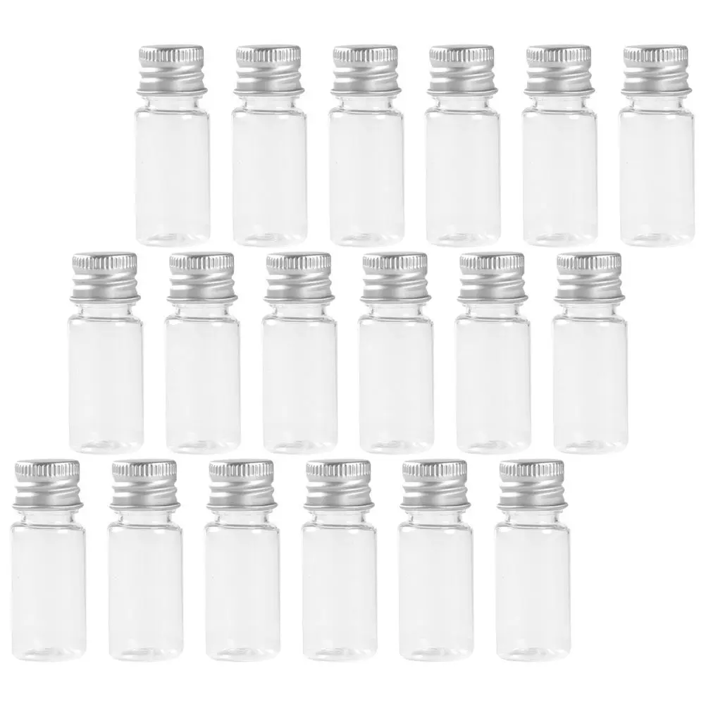30Pcs Plastic Test Tubes with Screw Caps Flat Bottom Transparent Storage Tubes for Candy Bath Salt Beads Powder Chocolate Beans