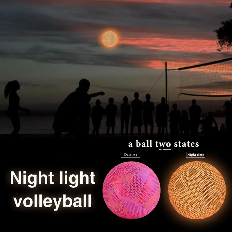 Glow In Dark Volleyball Night Time Workout Luminous Volleyball High Brightness Glowing Volleyball Nighttime Training Volleyball