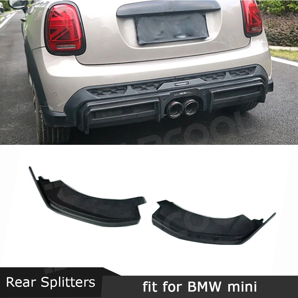

JMCARCOOL 2PCS Dry Carbon Fiber Black Car Rear Bumper splitters For BMW MINI Cooper JCW F56 F57 2022-2024 Body Kits
