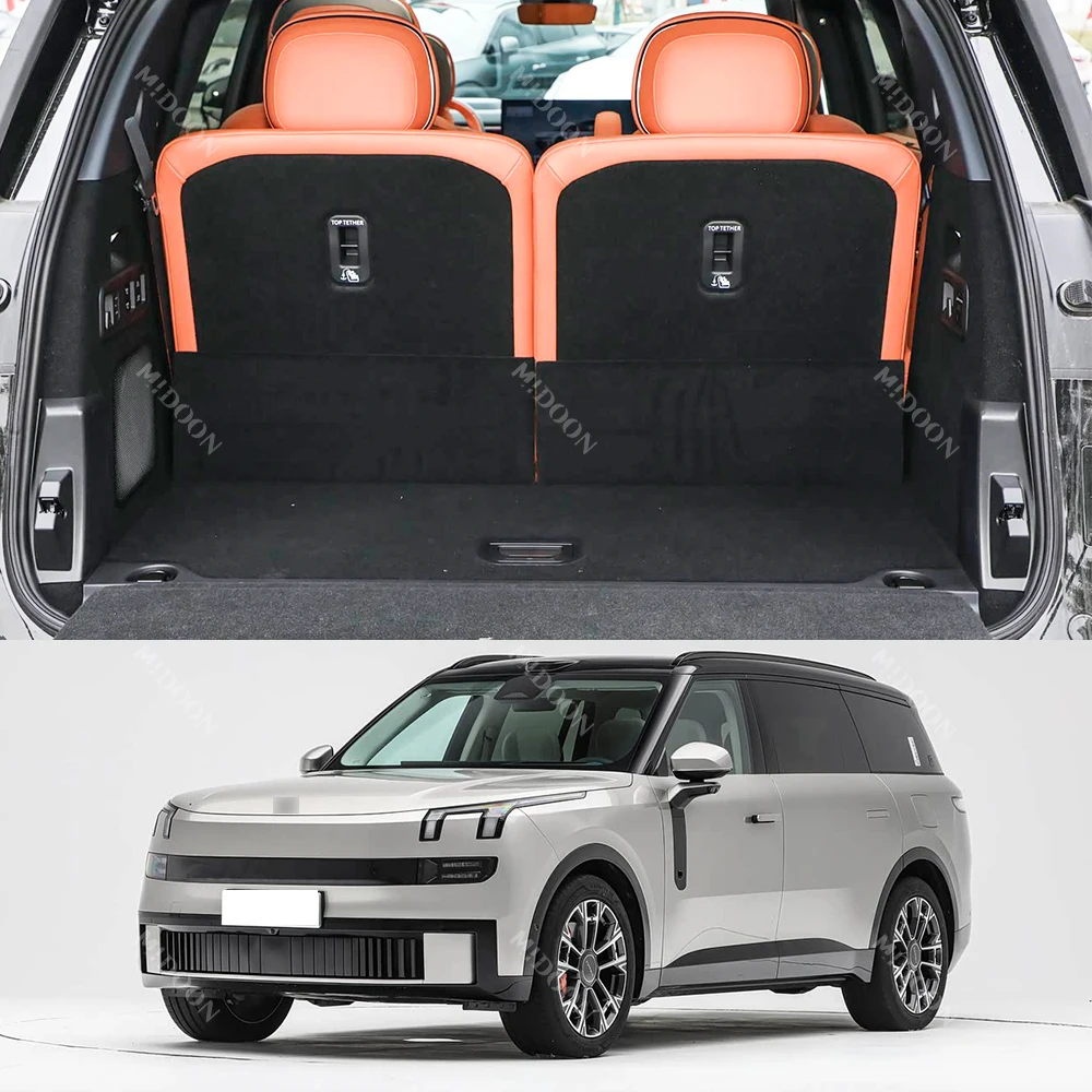 MIDOON For LYNK&CO 900 6-Seat 2025 Car Trunk Mat Cargo Liner PU Leather Full Cover Waterproof Interior Accessories