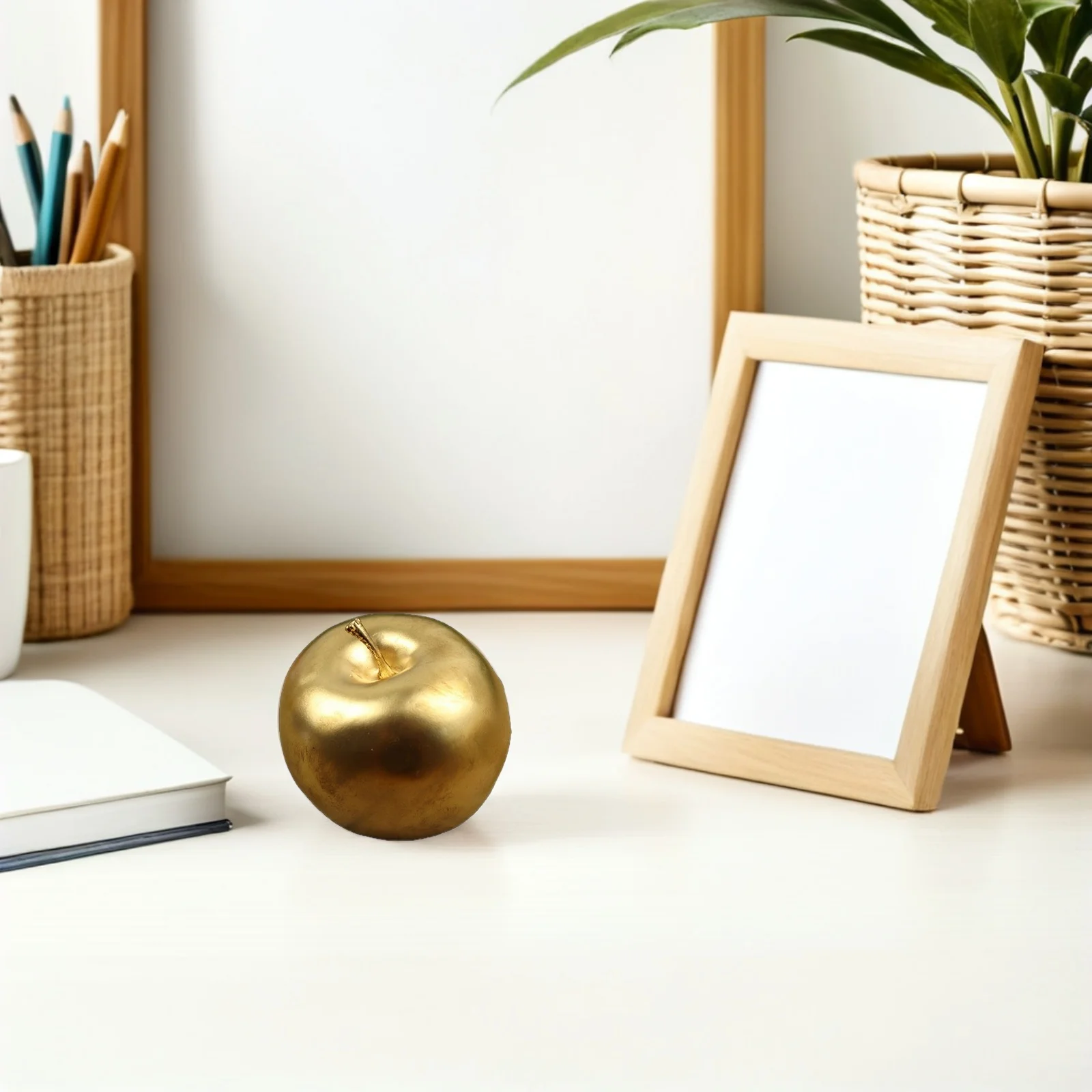 

6pcs Realistic Foam Gold Artificial Fruit Decor For Christmas Xmas Party Centerpiece Kitchen Desktop Decoration Simulation