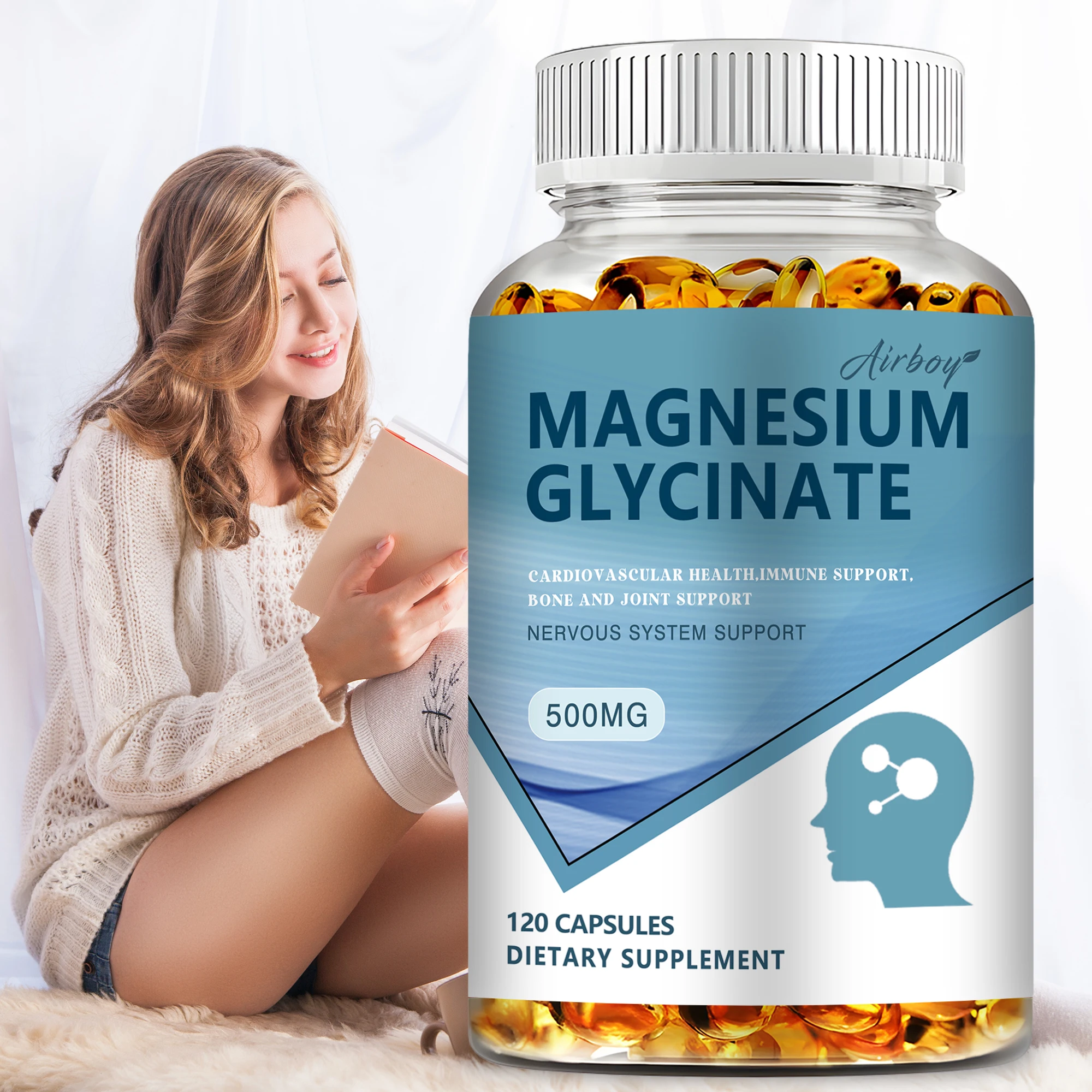 

Капсулы с глицинатами магния - помогают стресс, улучшить настроение, улучшают качество сна, поддерживает здоровье сердца и сердечно-сосудистой системы.