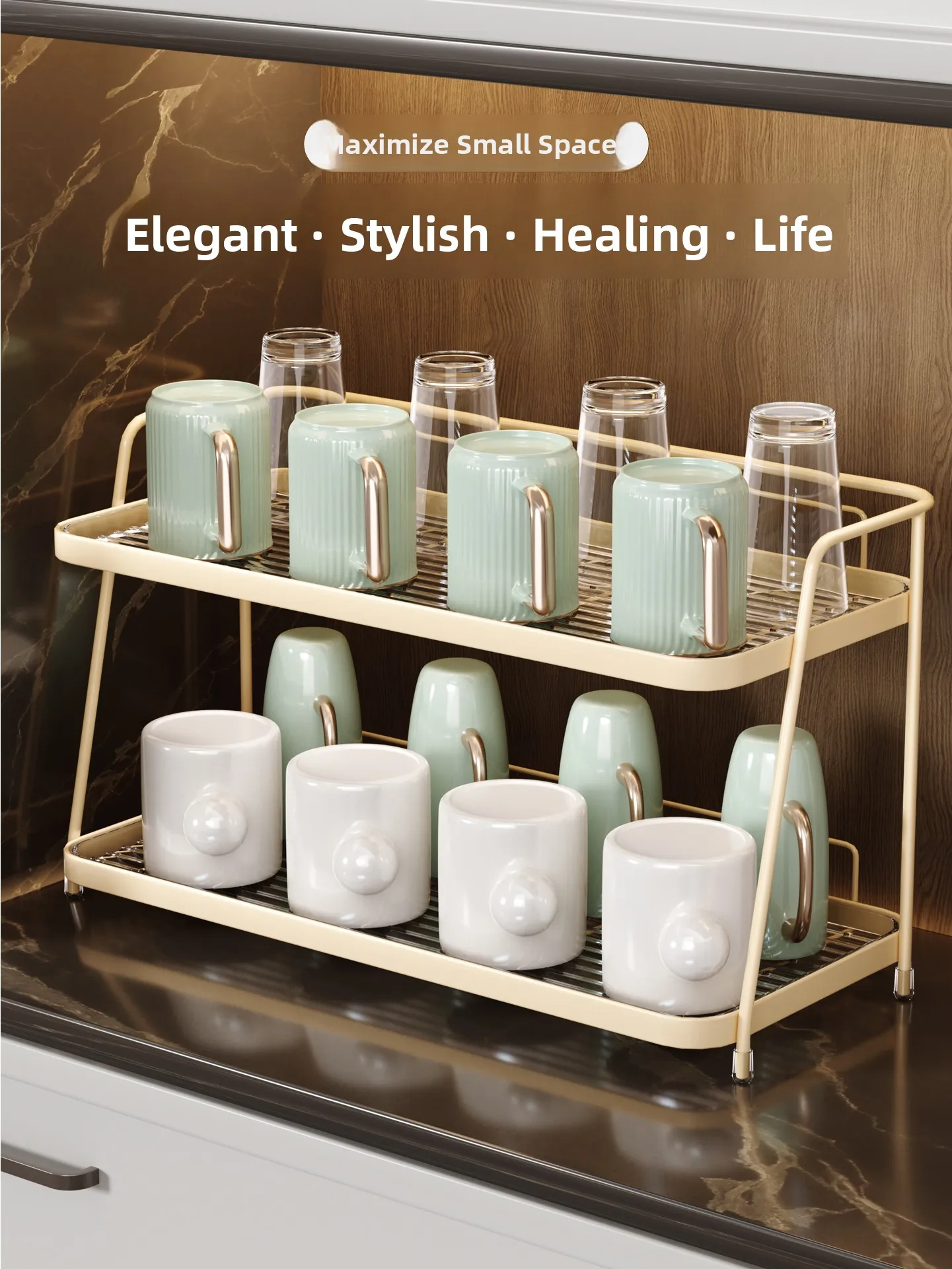 support-de-rangement-pour-tasses-de-the-porte-tasses-de-bureau-support-de-tasses-d'eau-pour-salon-organisateur-de-tasses-de-cafe-avec-drainage-en-acier-au-carbone-et-plastique