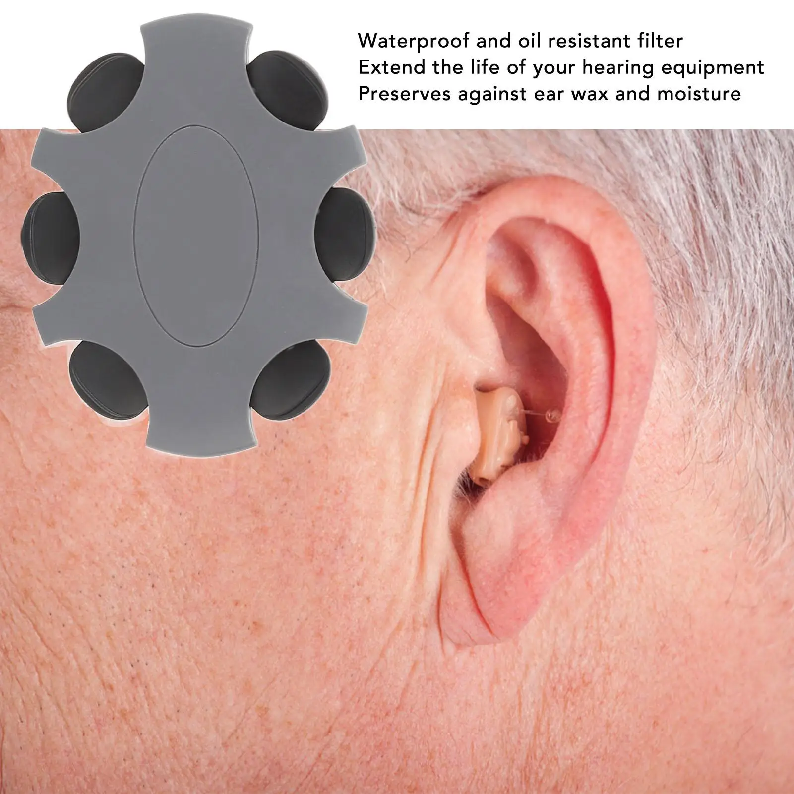 แผ่นกรองน้ำมันกันน้ำสำหรับเครื่องช่วยฟังโอติคอน - ตัวกรองเครื่องช่วยฟัง ง่ายต่อการเปลี่ยน