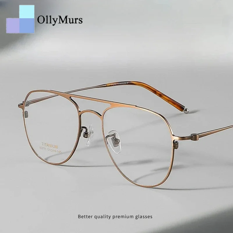 ollymurs-高級純チタン-アビエーター-サングラス-男性と女性用、レトロ-トレンド-光学処方箋-小型フレーム-メガネ-89771