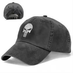 Skeleton Skull Washed Baseball Cap Heavy Desgin Street Style Trucker Hat Summer Men Women University Design Baseball Caps