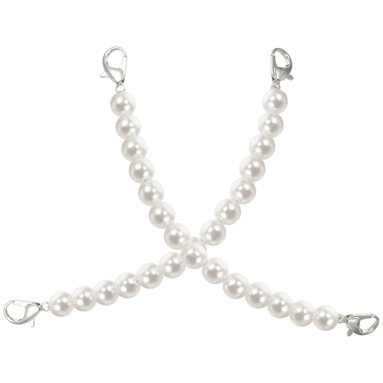 

2 Pcs Pearl Laces Ankle Straps High Heel Adjustable Shoes Extender for Women Heels Replacement Miss