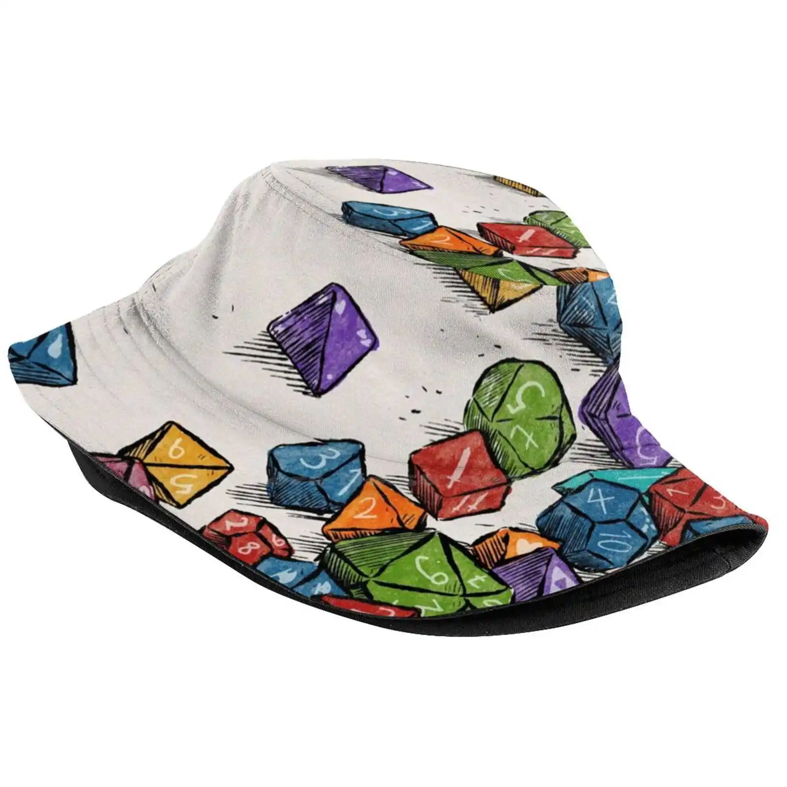 Never Enough Dice Sun Cap Fisherman Hat Bucket Hats Cube Dnd Pnp Rpg Leaner Leadermarked Board Games Dice Games