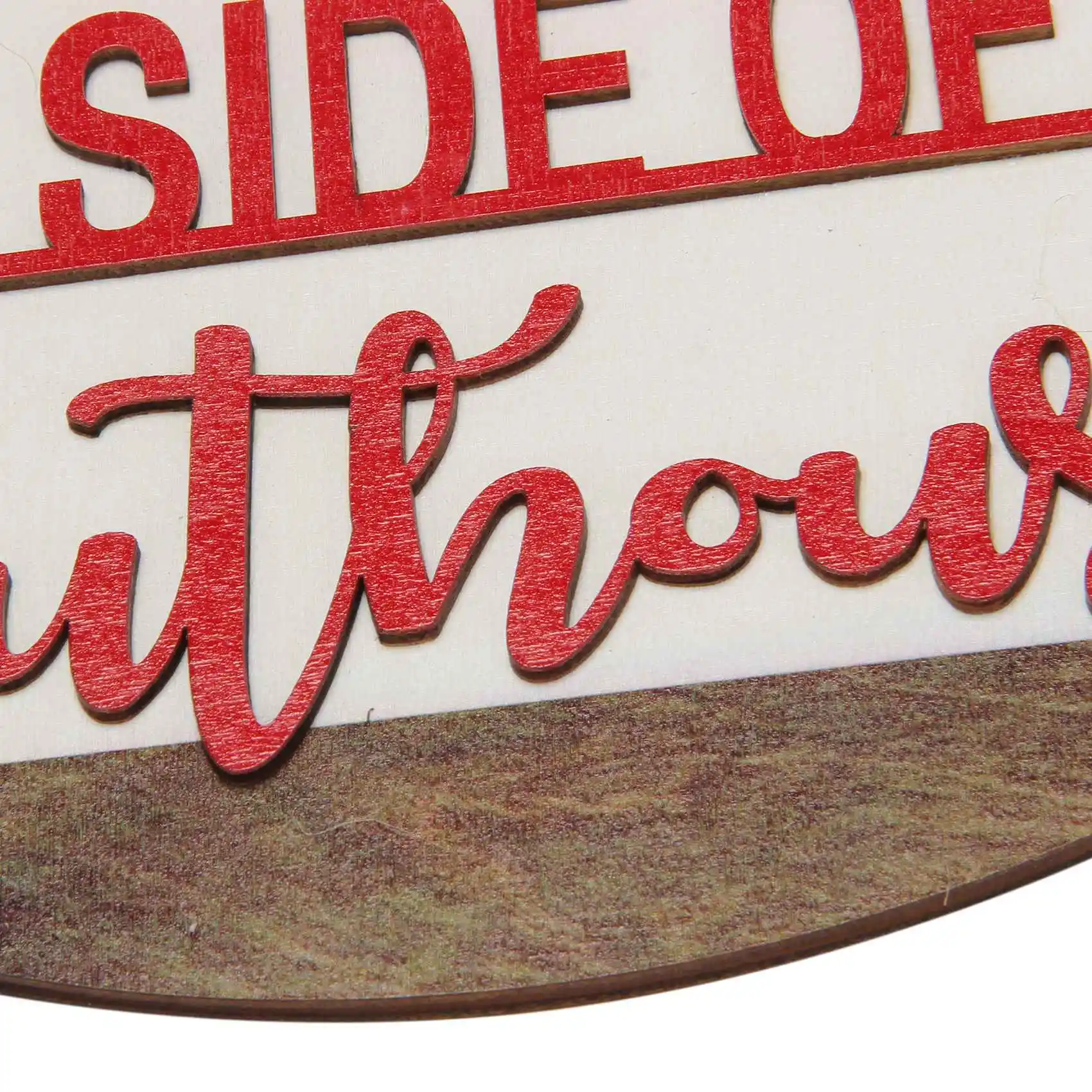 Jolliest مجموعة من ثقوب Nuthouse عيد الميلاد شماعات الباب علامة أكاليل خشبية مستديرة-BAAQ