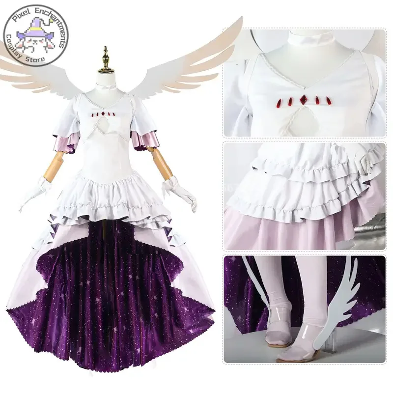 มาโดกะ คานาเมะ'ชุดเทพธิดาคอสเพลย์เครื่องแต่งกายสีขาวไหลชุดผู้หญิงชุดเสื้อผ้าสองมิติอะนิเมะ-ได้รับอนุญาต