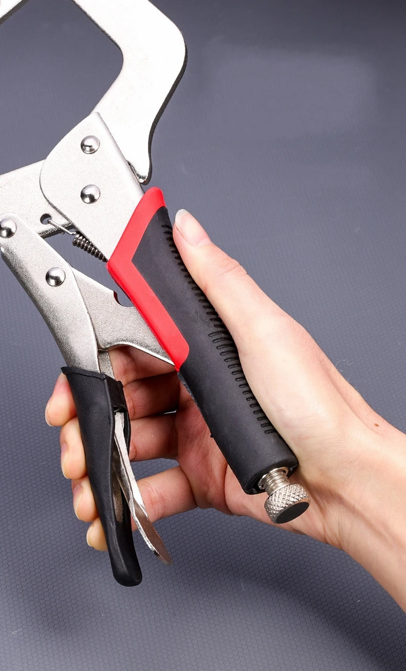 6.5/11inch Heavy-Duty Locking C-Clamp Pliers Adjustable Welding Clamp Clip and Regular Tips Woodworking Welding Fixing Hand Tool view 6