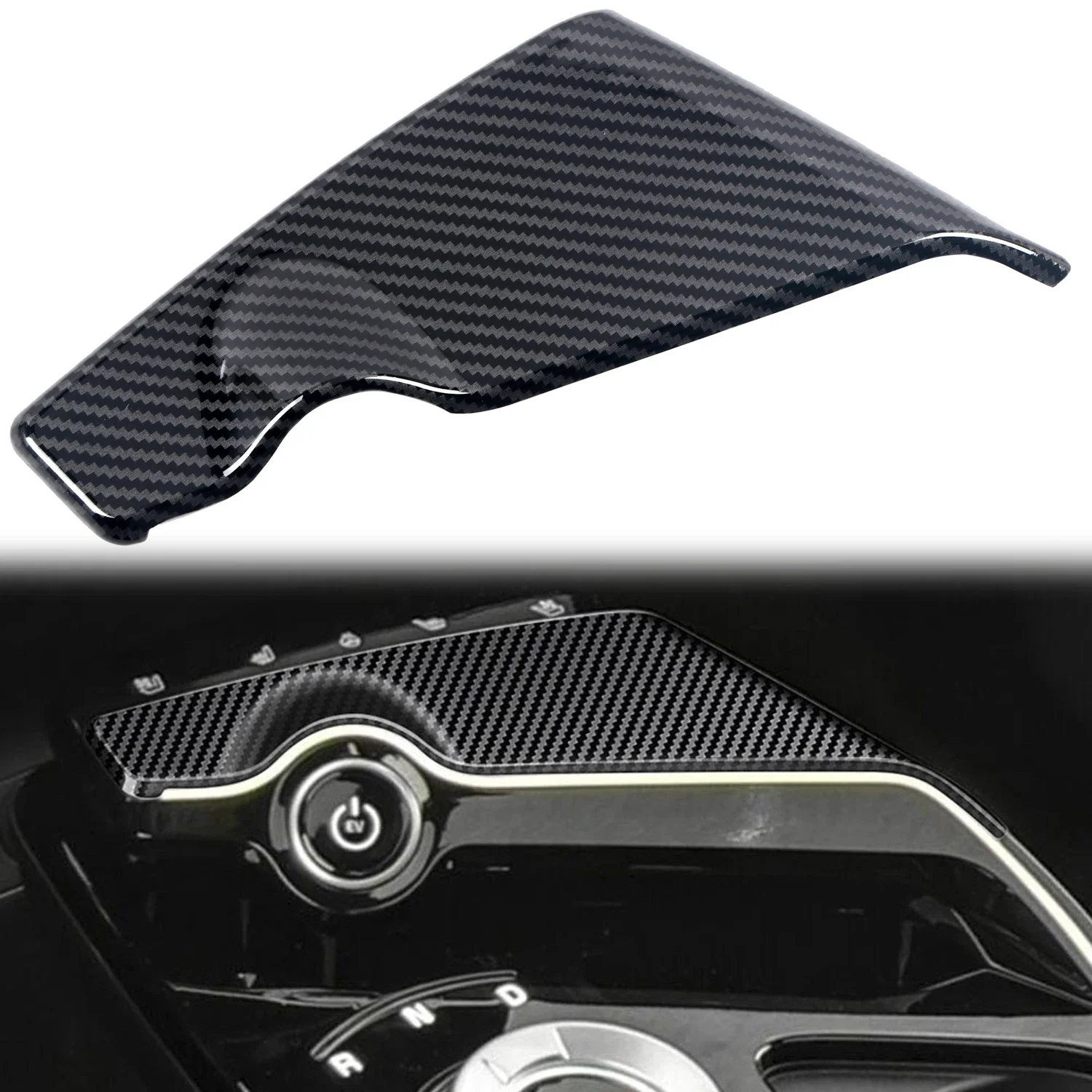 For Kia EV6 2021 2022 2023 Car Accessories ABS Plastic Carbon Gear Position Panel Cover Trim 1PC Only Fit LHD!