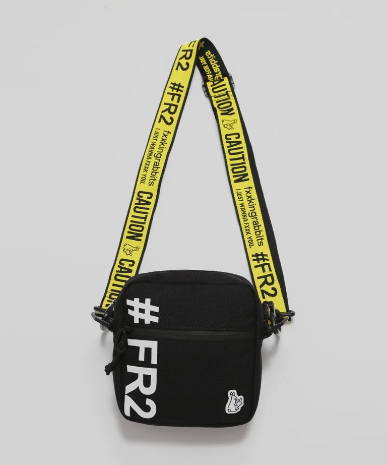 Big Printed # FR2 Logo Backpacks Men Women Black Canvas FR2 Bag Knitted Long Shoulder Straps Zipper Bags