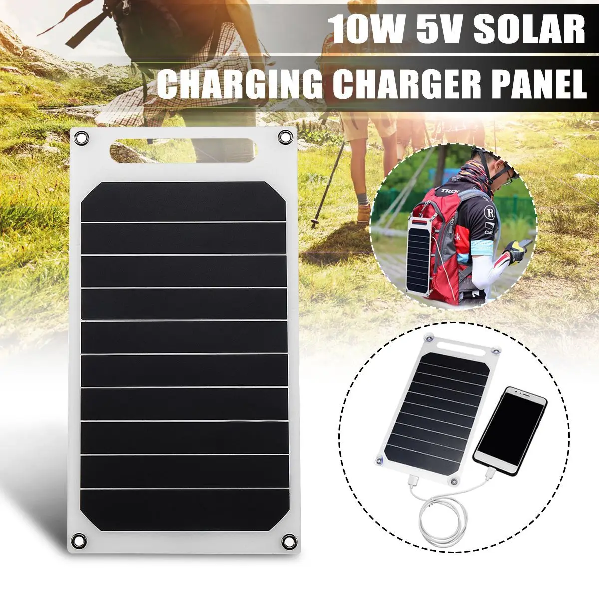 omni-in 10W solar panel, solar panel, solar mobile power supply, outdoor camping tent portable charging board