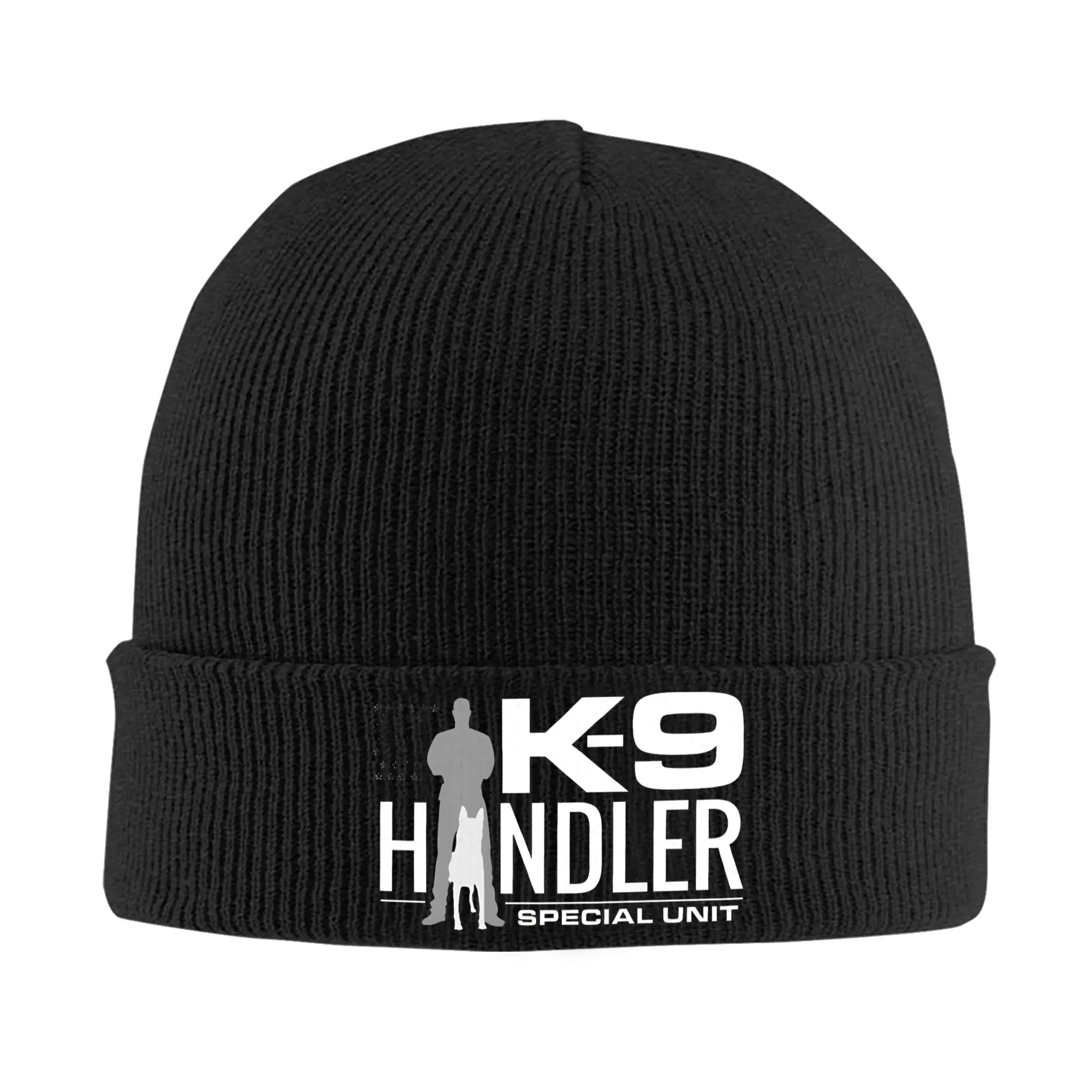K9-Unit-Malinois-Team Handler Knitted Caps Women Men Beanie Autumn Winter  Hats Acrylic Tactical Police Dog Squad Casual Caps