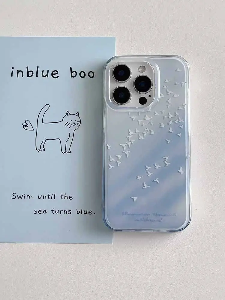 

Korean Style Phone Case for iPhone16 /15/14promax 13/12pro Drop-Resistant Protective Cover