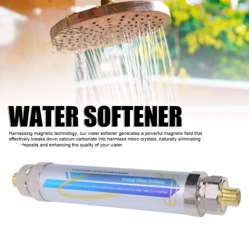 Water Descaler Non Salt Magnetic Compact Scale Water Softener System Whole House For Shower Dishwasher Solar Heater 3/4 Inch