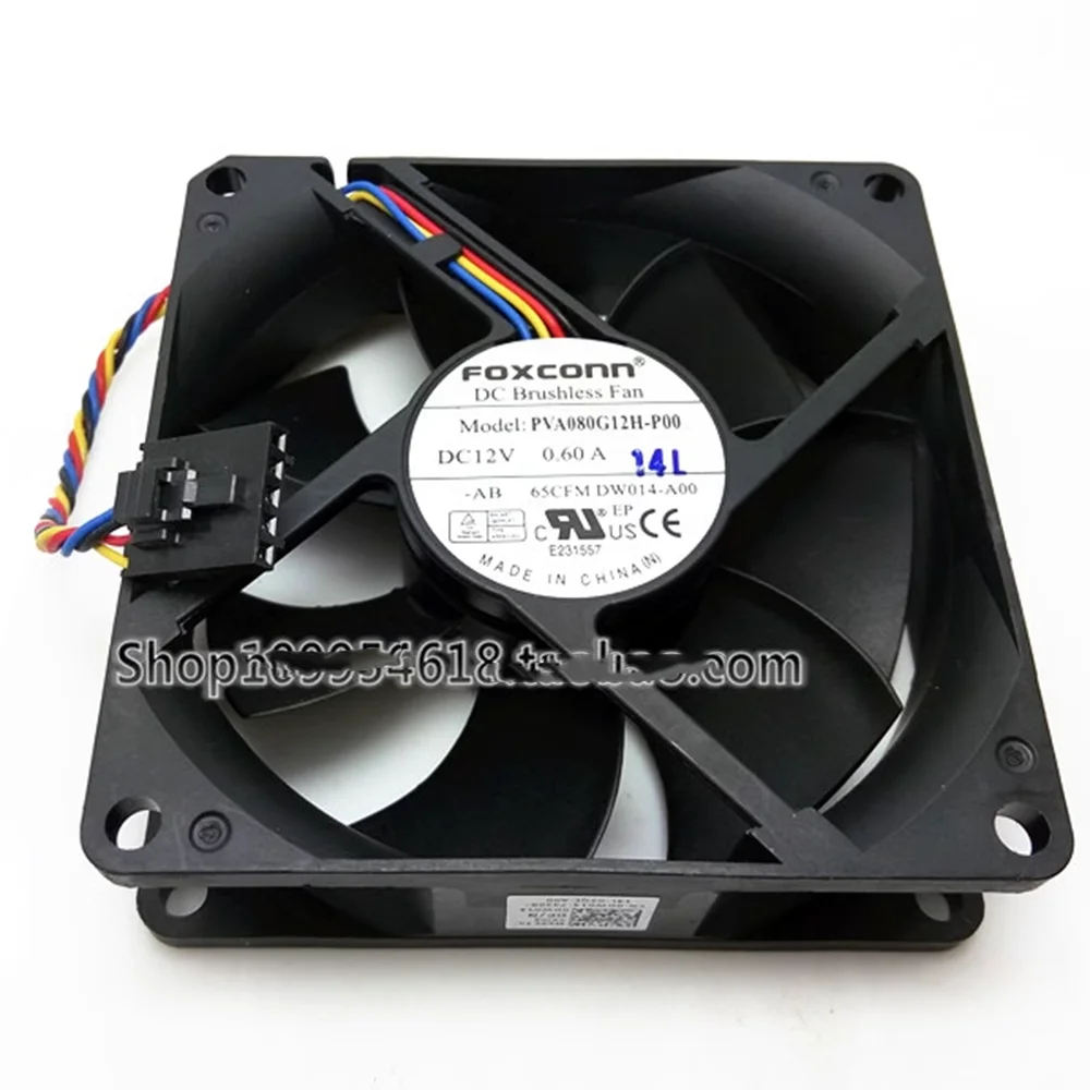 New Foxconn PVA080G12H-P00 12V 0.60a 8cm 8025 4-wire PWM speed regulating fan