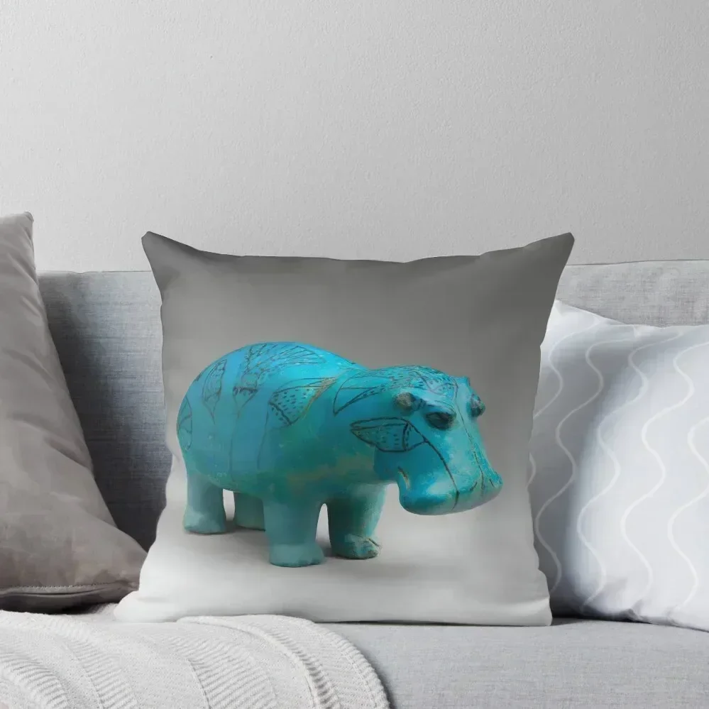 William the Hippo- Ancient Egyptian figurine Throw Pillow Luxury Cushion Cover Christmas Pillow Cases Sitting Cushion pillow